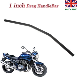 1" 25mm Motorcycle Drag Bars Black Street/Off Road Handleba Universal For Harley - Picture 1 of 11