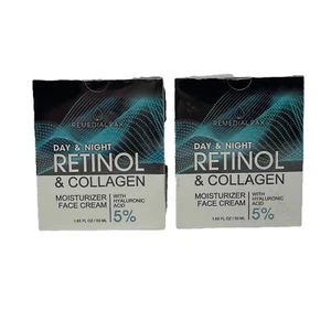 2x Remedial Pax Day/Night Retinol Collagen Moisturizer Face Cream 1.85oz 06/2026 - Picture 1 of 5