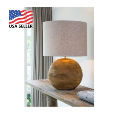 Solid Teak Wood Table Lamp Model Strada by Light & Living New Factory Sealed - Image 1 of 4