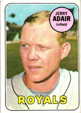 JERRY ADAIR 1969 Topps #159  FREE SHIPPING B13R1S7P18