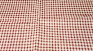 Plaid Fabric 3 Yards Marcus Bros Textiles Red Beige Check Christmas Holiday - Picture 1 of 4