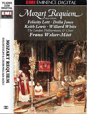 Mozart  ‎Requiem K626 CASSETTE ALBUM Felicity Lott Della Jones Keith Lewis EMI - Image 1 of 4