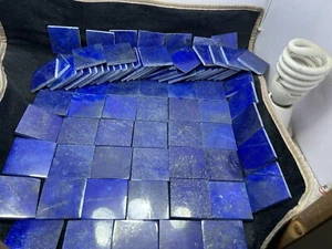 Piastrelle lapislazzuli lucidate 2x2" un lato blu lucido naturale non tinto lotto 100pz - Foto 1 di 14