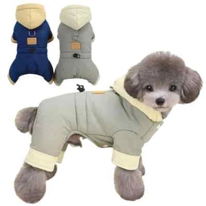 Thicken Warm Dog Jumpsuit Winter Clothes Coat Windproof Jacket Pet Apparel New - Picture 1 of 19