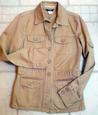 J. Crew Military Look Safari / Expedition Cotton Blazer / Jacket Brown XS NICE! - Image 1 of 4