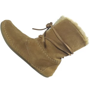 Scarpe mocassino donna Toms Zahara scamosciato finta shearling taglia 9,5 castagno usate in ottime condizioni - Foto 1 di 15