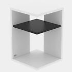 Side Table Prisma White Wood Coffee Table Sofa Table Modern Akzentfarbe Black