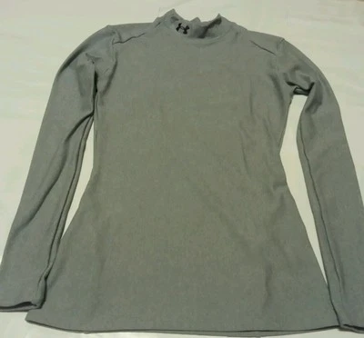 Рубашка Under Armour детская для мальчиков серая с длинным рукавом нейлон полиэстер топ размер маленький - Изображение 1 из 4