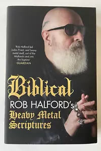ROB HALFORD BIBLICAL HAND SIGNED 1ST EDITION HARDBACK BOOK JUDAS PRIEST - Picture 1 of 4