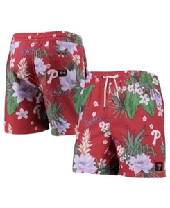 Philadelphia Phillies Red Hurley X '47 Surf Volley Tropics Swim Shorts Medium - Picture 1 of 10