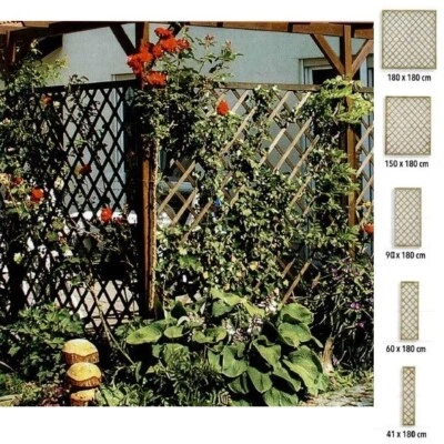 Rankgitter Sichtschutzzaun Rankzaun Spalier Sichtschutz Weidenzaun vers. Größen - Bild 1 von 4