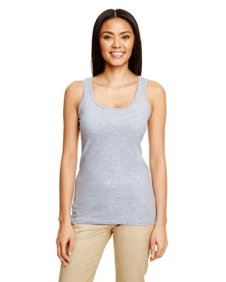 Camiseta sin mangas G645RL Gildan Softstyle Racerback RS SPORT GRIS 2XL para dama Foto 1 de 3