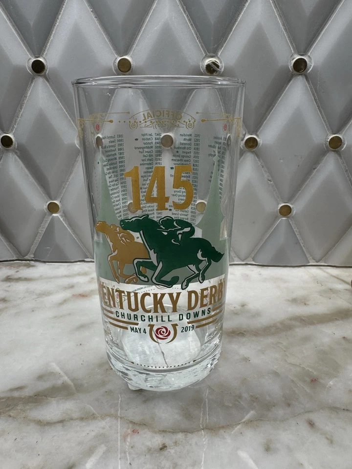 2019 Kentucky Derby Official 145th Running MINT Julep Glass Set of 2