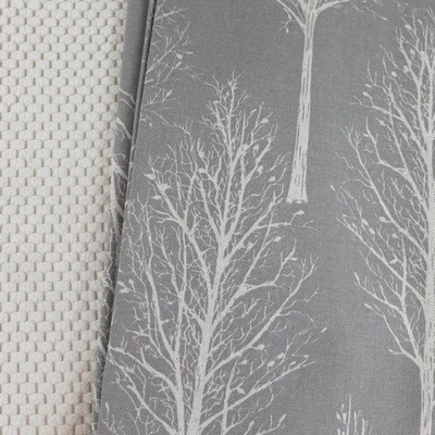 Dekostoff Canvas Stoffpaket WINTERBÄUME+UNI SAMT NATUR 2 x 50 x 140 cm  ÖkoTex - Bild 1 von 3