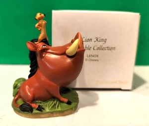 LENOX Disney PUMBAA & TIMON THIMBLE sculpture - Lion King Collection - NEW n BOX - Picture 1 of 7
