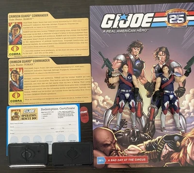 2008 GI JOE 25TH COMIC 2-PACK TOMAX v5 & XAMOT v6 US CARD HASBRO - PERFECT - Immagine 1 di 2