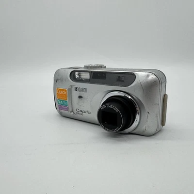 Ricoh Caplio RR30 Digital Camera 3.2MP 3x Optical Zoom Silver Working **READ** - Image 1 of 4