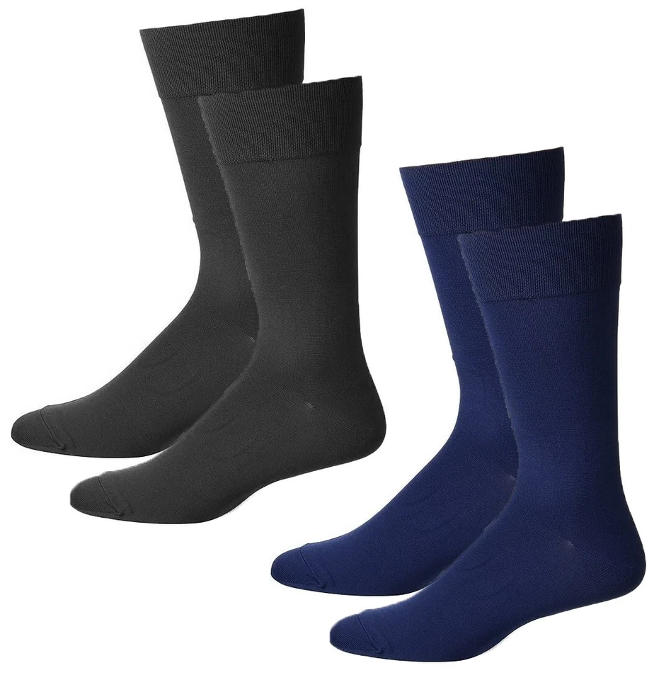 Nuevo Perry Ellis Portafolio Microfibra Lujo Sólido Vestido Calcetines 2 Pares 7-12 Foto 1 de 1