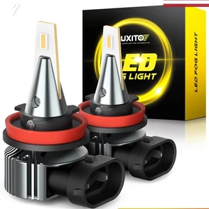 AUXITO Yellow Golden LED Fog Driving H11 H16 Light H8 Bright Super 3000K CANBUS - Picture 1 of 12