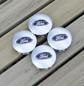 4 PC Ford Explorer Edge Escape Flex OE 2.5" Chrome Center Caps 6L24-1A096-AA - Picture 1 of 6