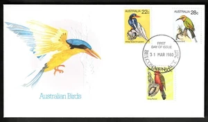 Australia - First Day Cover  1980  Birds - Kingfisher, King Parrot, Rainbow Bird - Picture 1 of 2