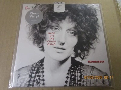 MORRISSEY Back On The Chain Gang CLEAR 7" 45 2018 Etienne BMG Mint! Unplayed! - Image 1 of 3