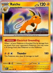 SV: Scarlet & Violet 151 #026/165 Raichu - Picture 1 of 2