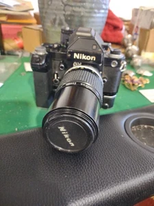 vintage Nikon F2 Photomic Black 35mm SLR Film Camera From JAPAN 200mm md-2 works - Picture 1 of 11