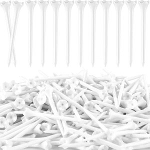 500 Pack 3-1/4 Inch Plastic Golf Tees - 4-Prong Curved Design for Longer Driv... - Picture 1 of 7