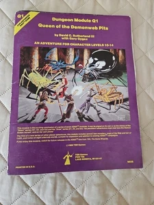 Dungeons and Dragons Module Q1 Queen of the Demonweb Pits 1980 TSR Advanced D&D - Imagen 1 de 23