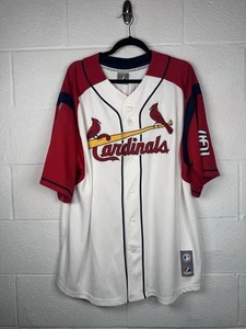 Vtg Majestic St. Louis Cardinals Jim Edmonds #15 Jersey Red White MLB Authentic - Picture 1 of 15