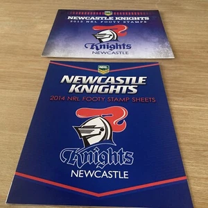 2013 & 2014 NRL Newcastle Knights Stamp Sheets - Bild 1 von 9