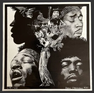 Klaus Voormann 20 x 20 Zoll schwarz-weiß Limited Edition Jimi Hendrix #/400 - Bild 1 von 5