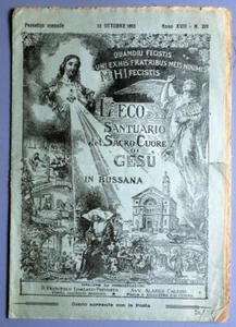 gx 39 - 1918 L'ECO DEL SANTUARIO DEL SACRO CUORE DI GESÙ - Bussana (Imperia) - Bild 1 von 1