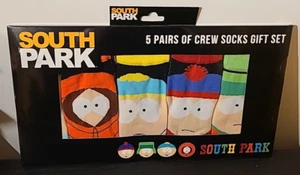 Comedy Central South Park 5 Pair Of Crew Socks Gift Set Men’s Shoe Size 6-12 NEW - Picture 1 of 4
