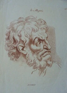 'Le Mepris - Scorn " from Le Brun,  Passions of the soul (Plate 15) - Picture 1 of 3