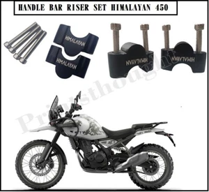 Fit For Royal Enfield Handle Bar Riser Black Hight Clamp For New Himalayan 450cc - Picture 1 of 8