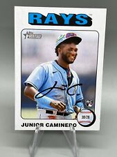 2024 Topps Heritage Baseball Junior Caminero RC White Border Variation