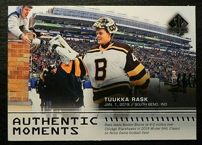 2019-20 19/20 SP Authentic Moments #101 Tuukka Rask Boston Bruins - Image 1 of 2