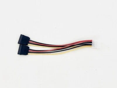 New 4 Pin IDE Female Molex to Dual SATA Female Splitter HDD Power Adapter Cable - Image 1 of 4