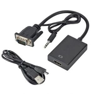 VGA auf HDMI Adapter Audio-Untersützung 1080P Auflösung VGA zu HDMI PC Laptop DF - Afbeelding 1 van 6