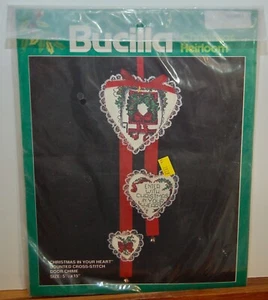 Bucilla "Christmas in Your Heart" Counted Cross Stitch kit 824601 New door chime - Picture 1 of 3