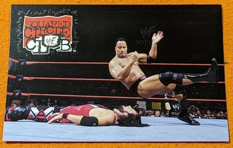 New Vintage Mini WWF Squared Circle Club The Rock Postcard Cover