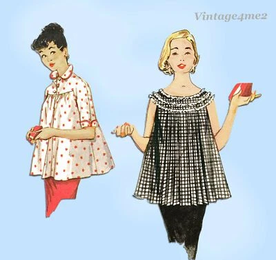 1950s Vintage Simplicity Sewing Pattern 1472 Darlin Misses Maternity Blouse 32 B - Image 1 of 4