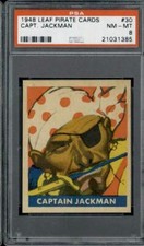 1948 Leaf Pirate Cards #30 Captain Jackman PSA 8