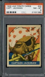1948 Leaf Pirate Cards #30 Captain Jackman PSA 8 - Bild 1 von 2