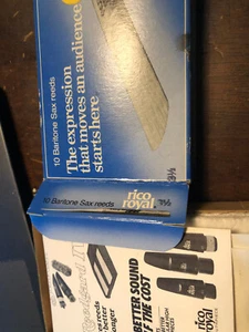 RICO ROYAL BARITONE SAXOPHONE SAX REEDS (10 REEDS) SIZE 3.5 OPENED BOX - Picture 1 of 2