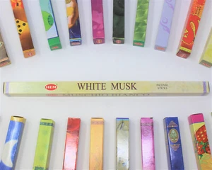Hem White Musk Incense Sticks - Five 8-Stick Boxes! (40 Sticks Total) - Picture 1 of 2