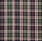 Tartan Cotton Fabric Plaid 02 Navy Kelly Green Red White BY THE YARD