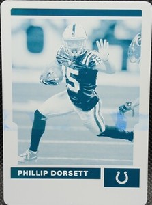 🐎 PHILLIP DORSETT 2017 Panini Score PRINTING PLATE SP #1/1 Colts Texans One of